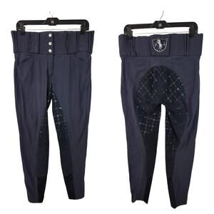 Horze Z Dark Blue Full Seat Equestrian Horse Riding Pants Breeches Women's 30